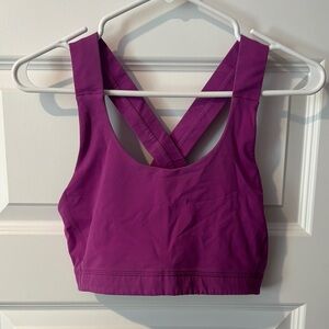 Lululemon Purple/Pink Sports Bra with Wide Crossed Straps